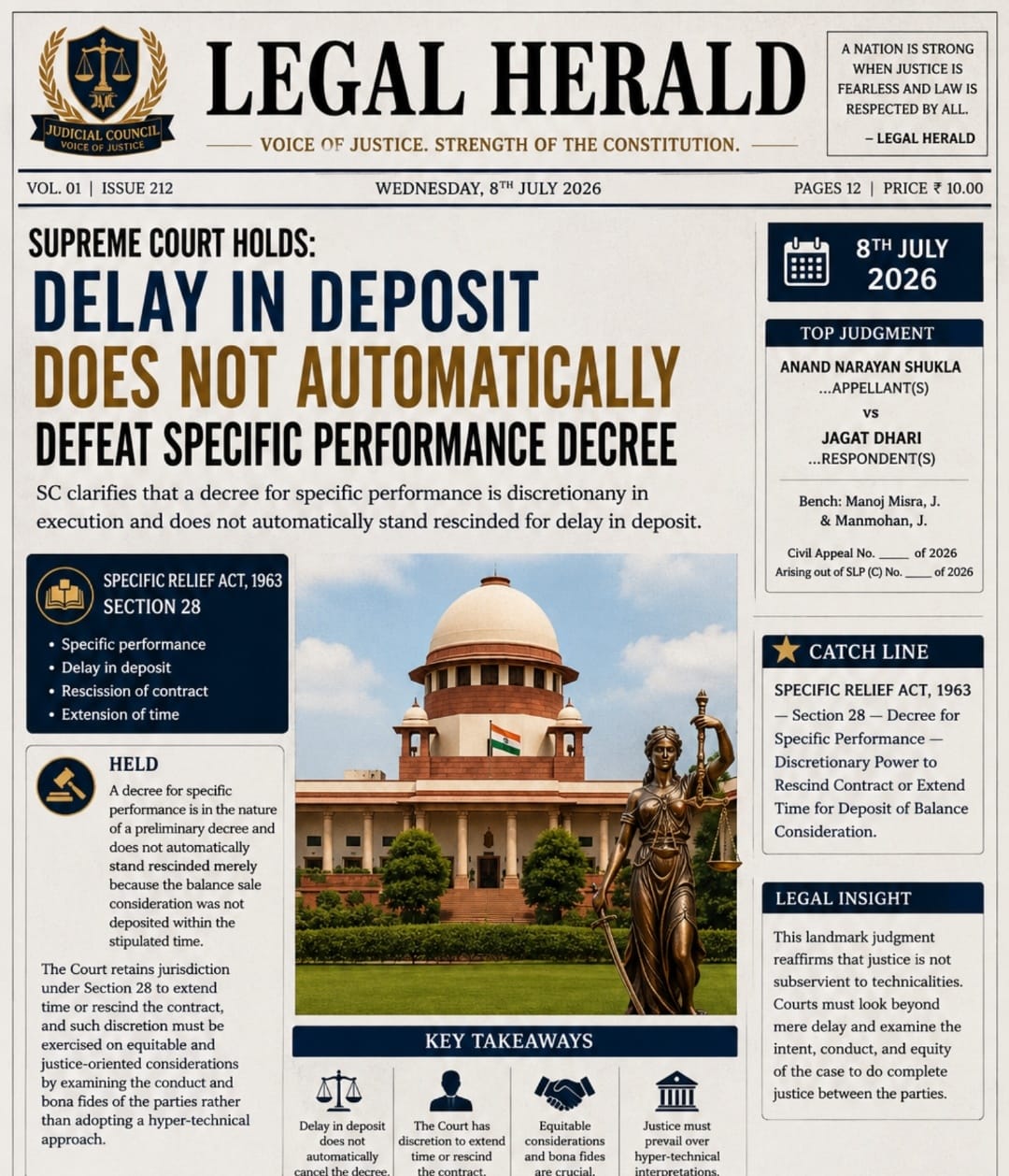 Legal publication and professional activity featuring Advocate Tirthankar Mukherjee